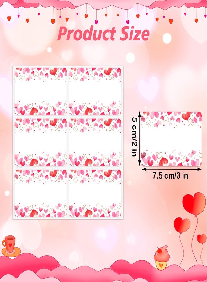 Lucleag 180 PCS Valentine’s Day Name Tags Stickers Gift Tags, Valentines Theme Gifts Tag Stickers Name Labels Sticker for Valentines Day Wedding Gifts Card Packaging Classroom Party Decor - Image 2